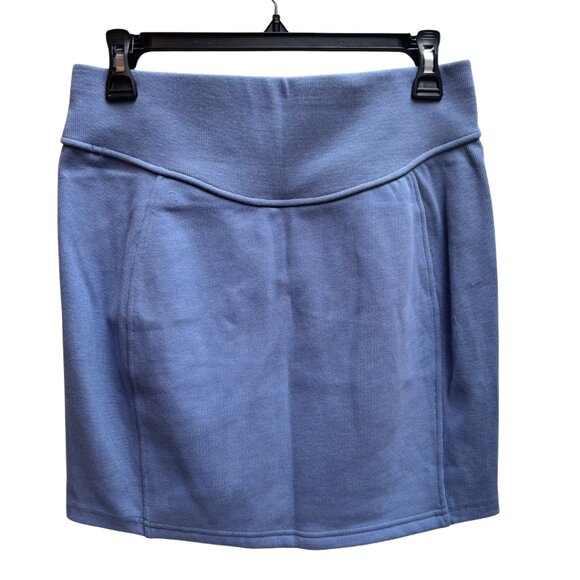 NWT Lululemon Scuba High-Rise Mini Skirt Ocean Blue Soft Cotton Fleece Size Med - Picture 6 of 8